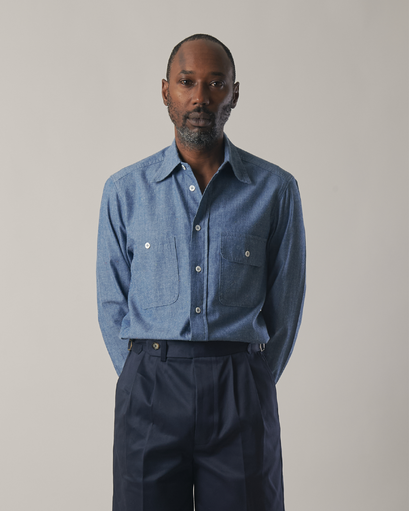 SH25 Utility Shirt - Candy Fleck Chambray | Informale — Made in