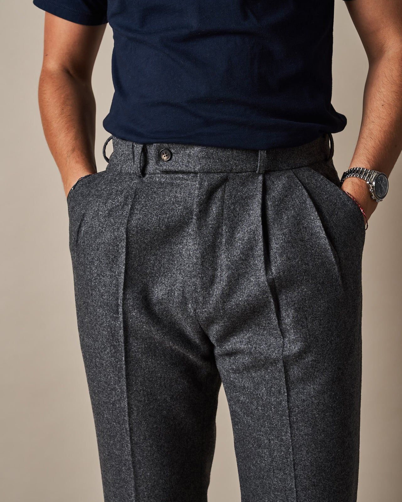 T010 Easy Trousers - Mid-Grey  Informale — Made in Melbourne