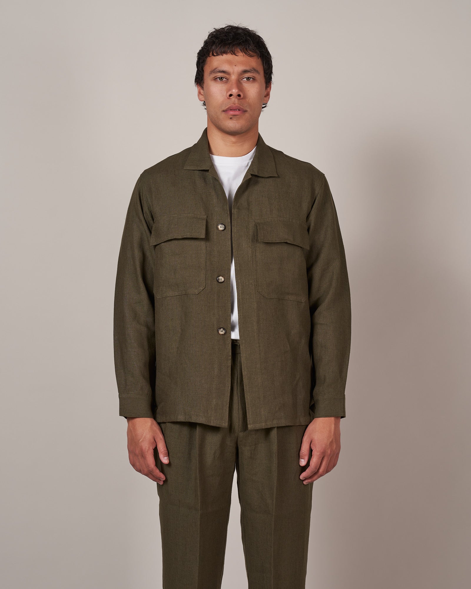 WS50 Work Shirt - Khaki Linen
