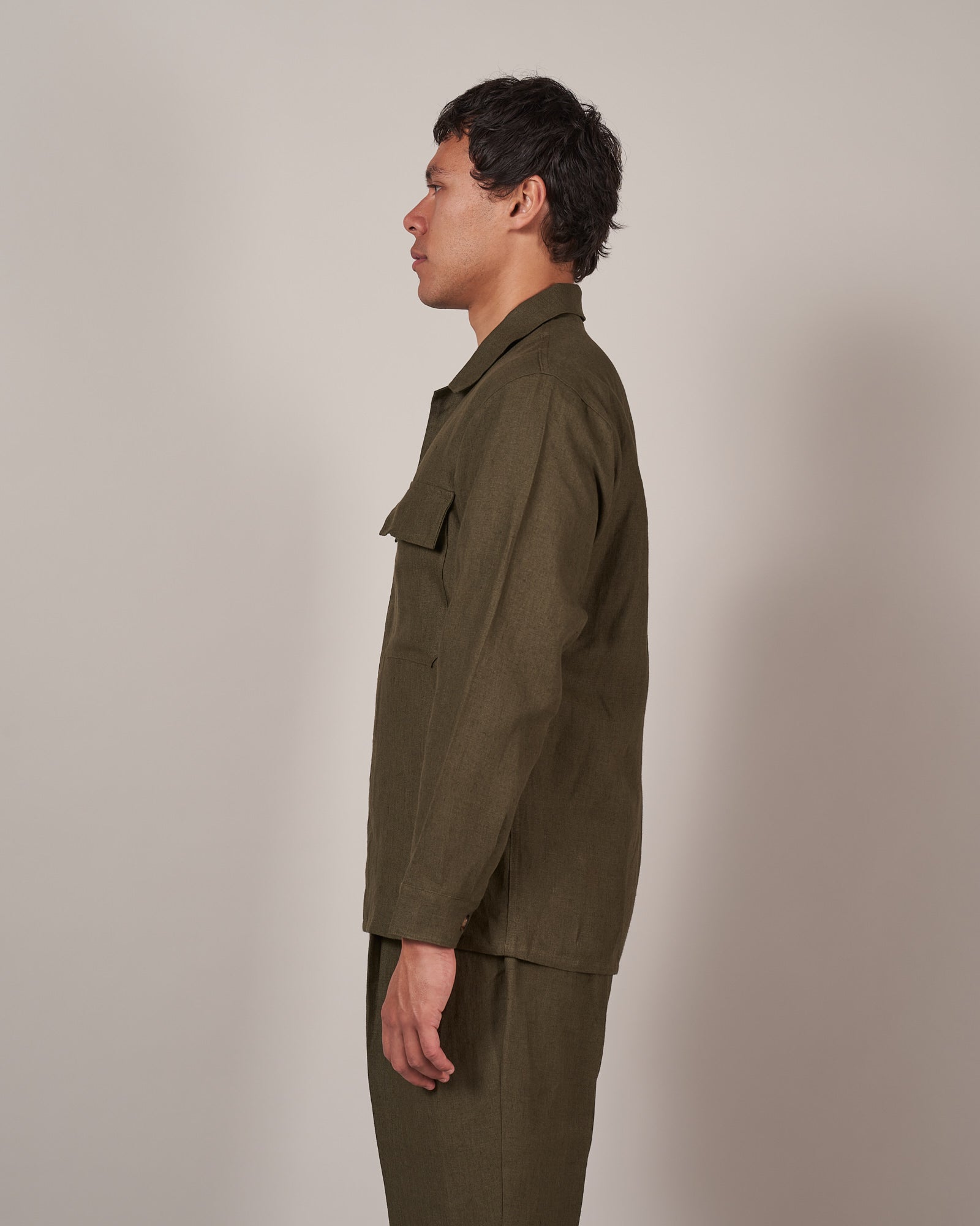 WS50 Work Shirt - Khaki Linen