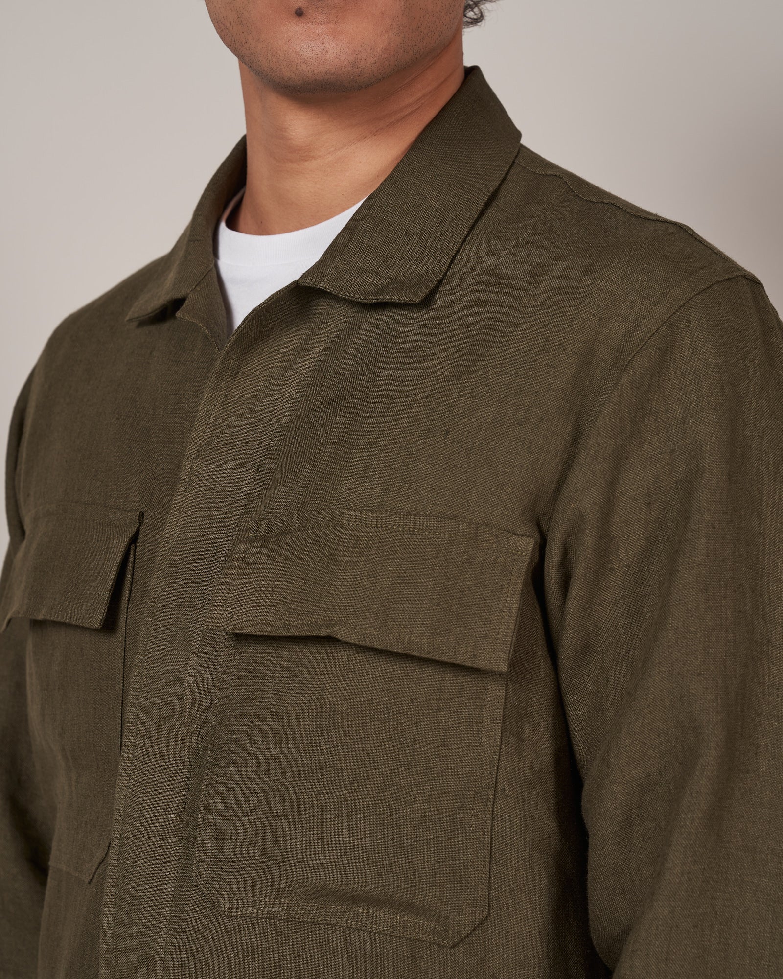 WS50 Work Shirt - Khaki Linen