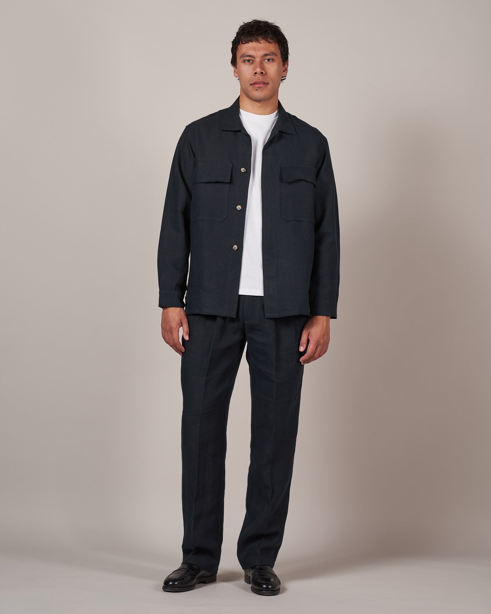 WS50 Work Shirt - Navy Linen