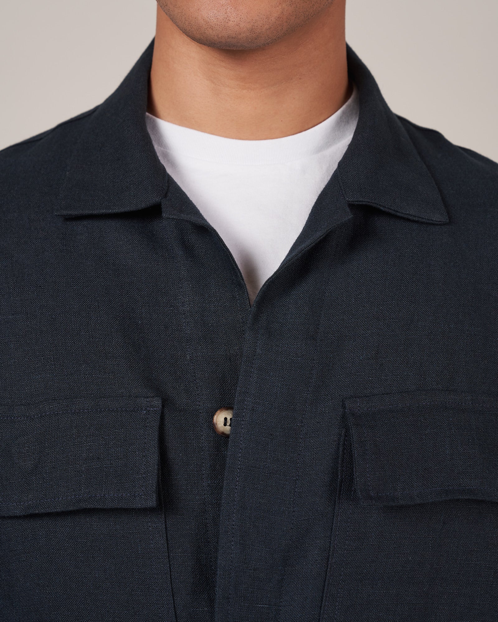 WS50 Work Shirt - Navy Linen