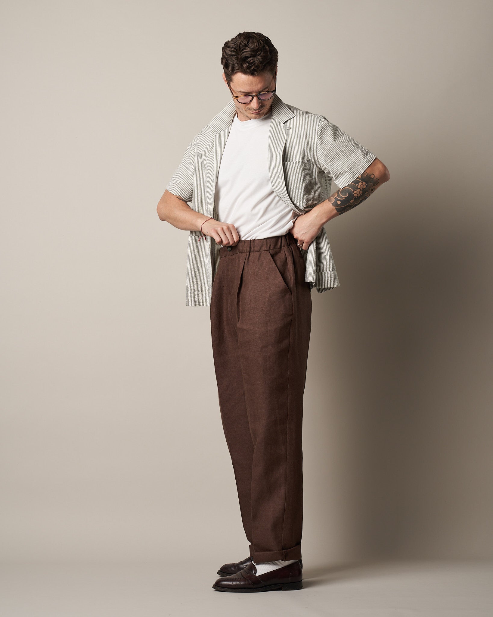 T007 Internal Drawstring Trouser - Chocolate | Informale — Made in ...