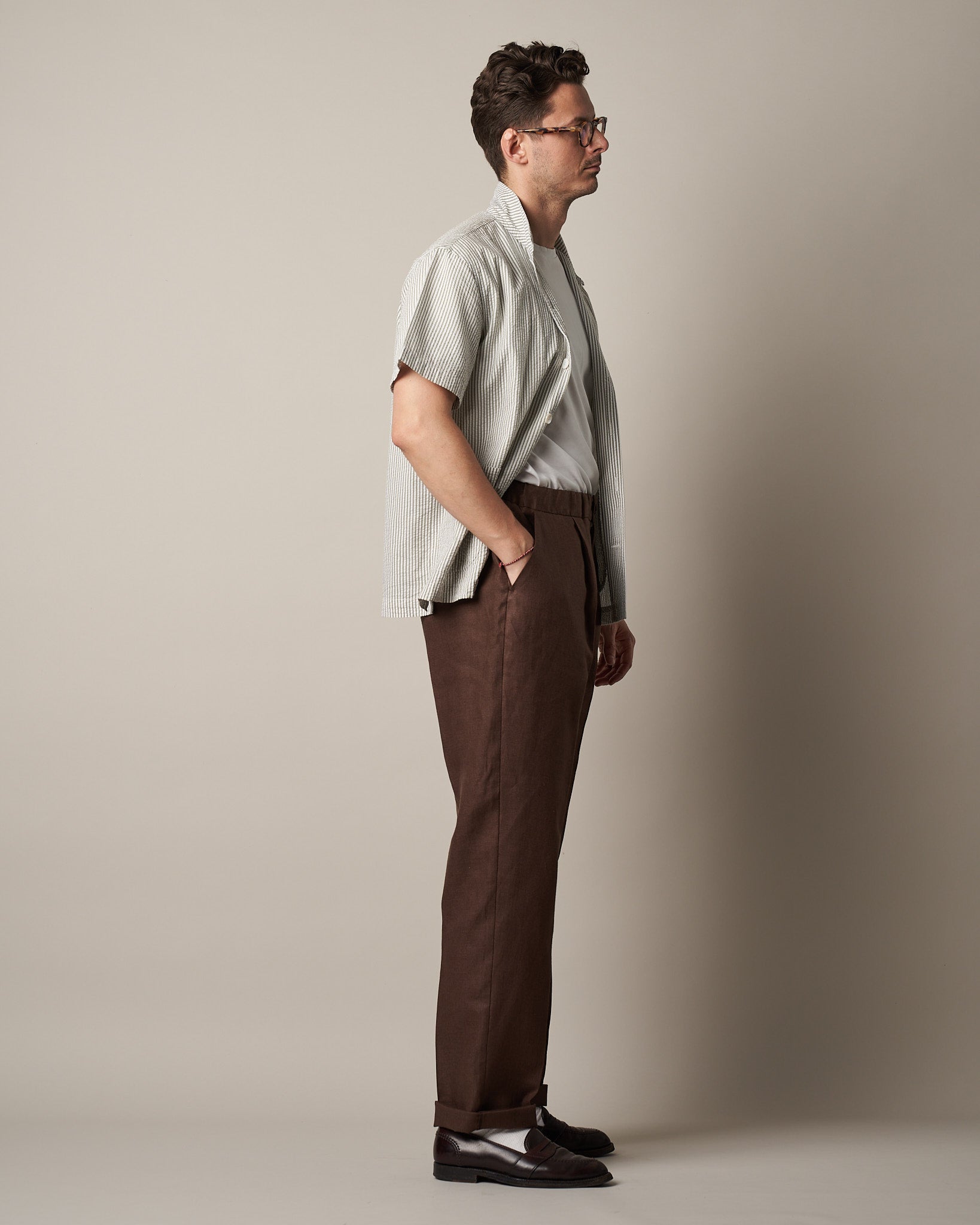 T007 Internal Drawstring Trouser - Chocolate | Informale — Made in ...