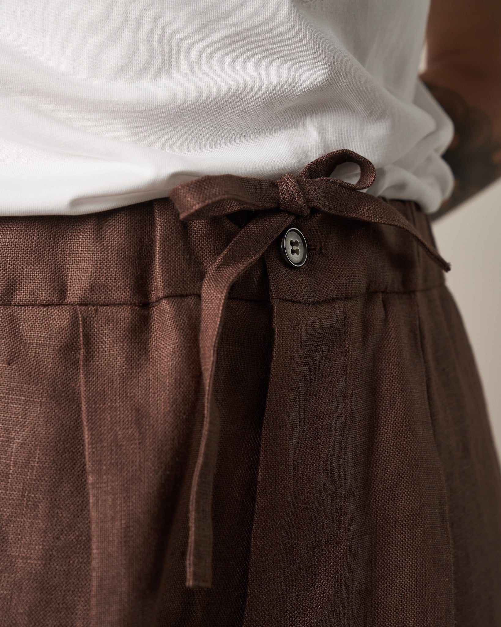 T007 Internal Drawstring Trouser - Chocolate | Informale — Made in ...
