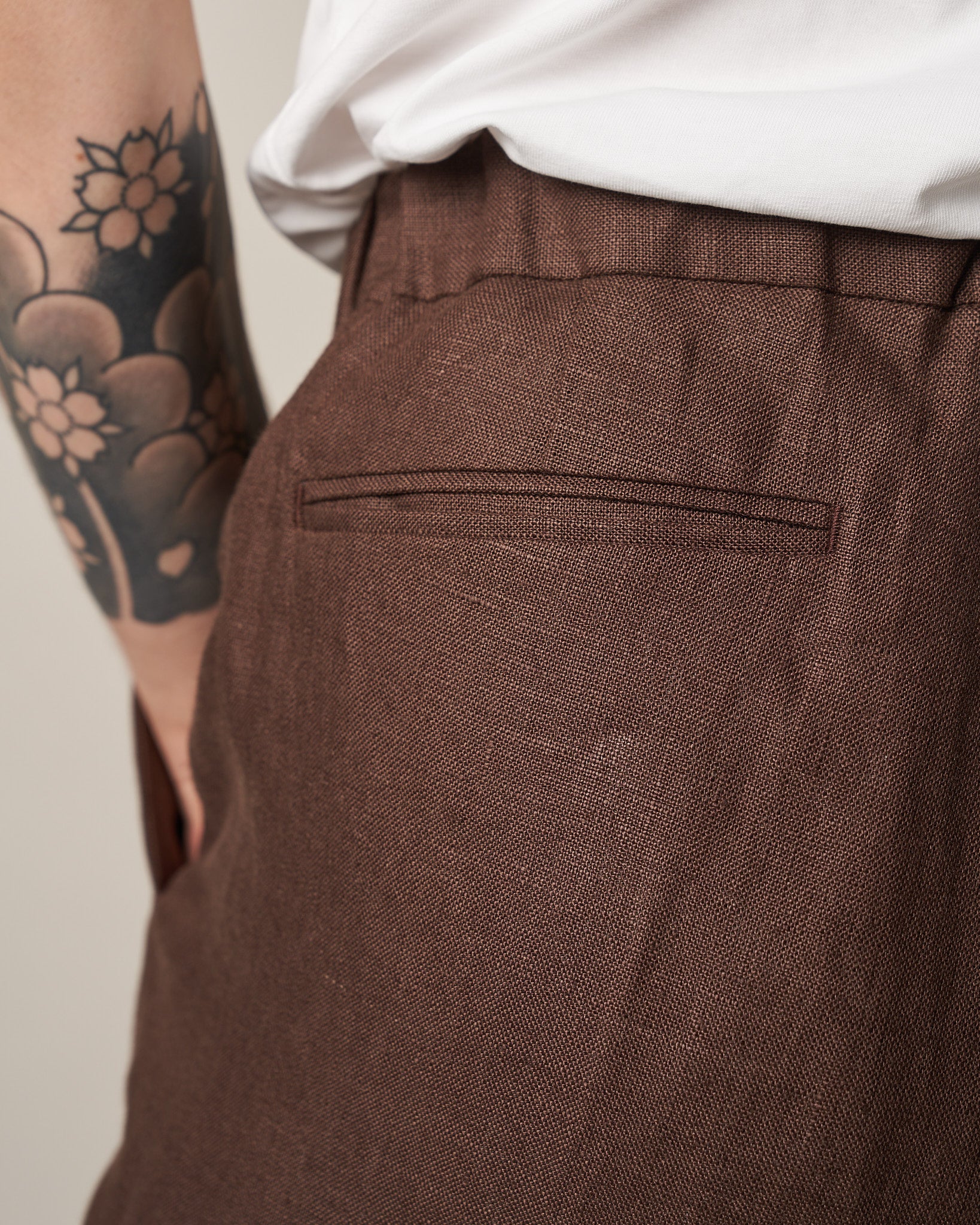 T007 Internal Drawstring Trouser - Chocolate | Informale — Made in ...