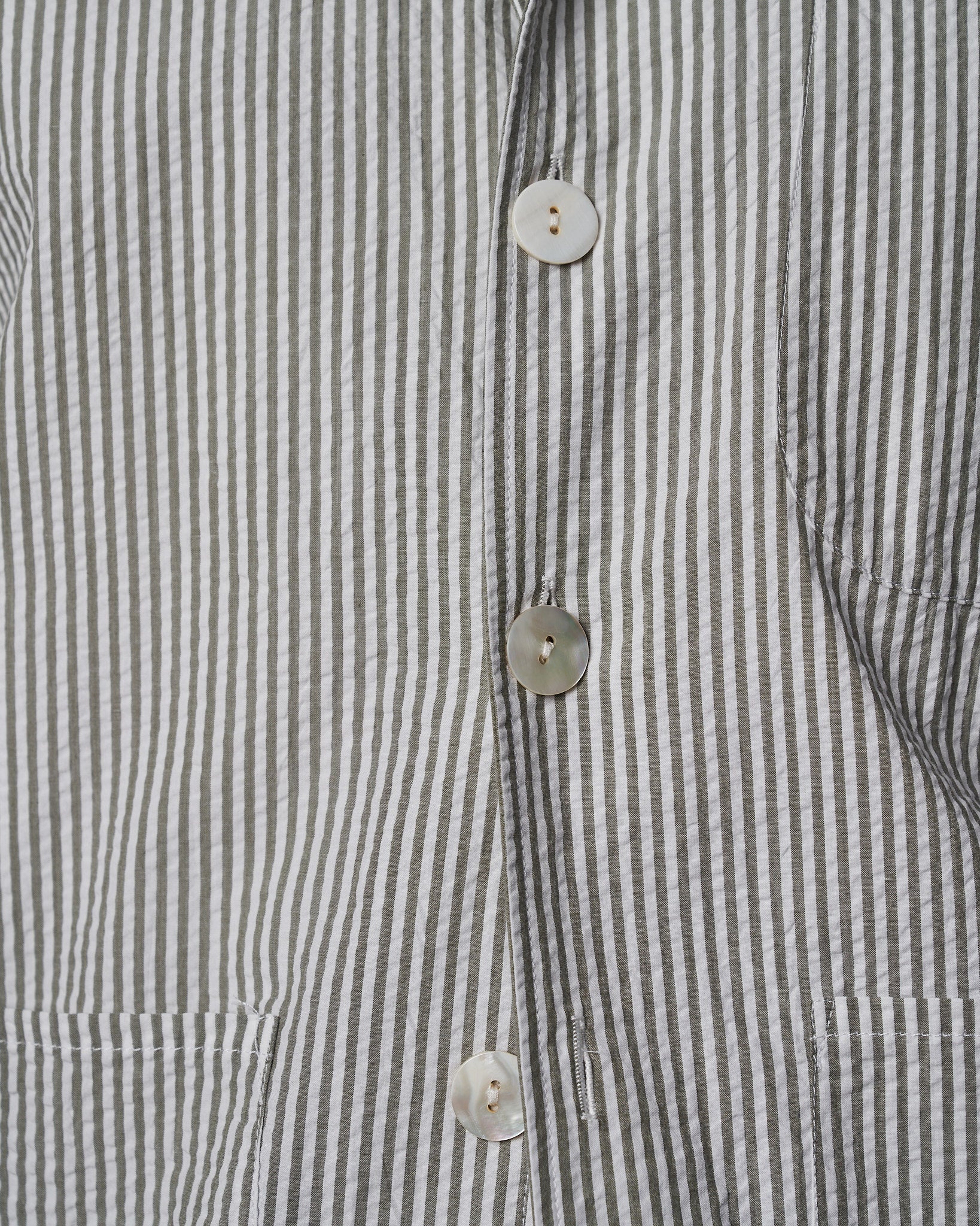 SH65 Cabana Overshirt - Olive Stripe