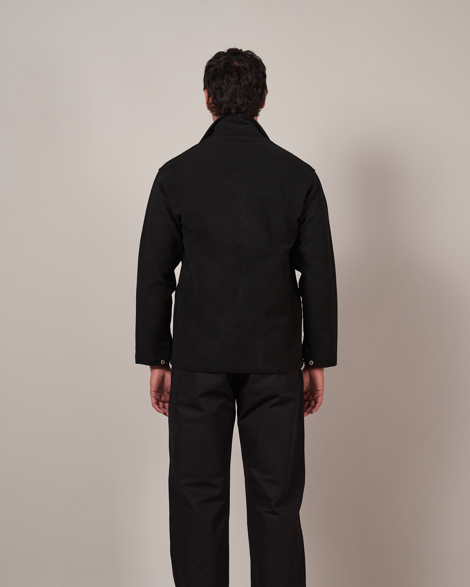J043 Army Chore Jacket - Black Moleskin
