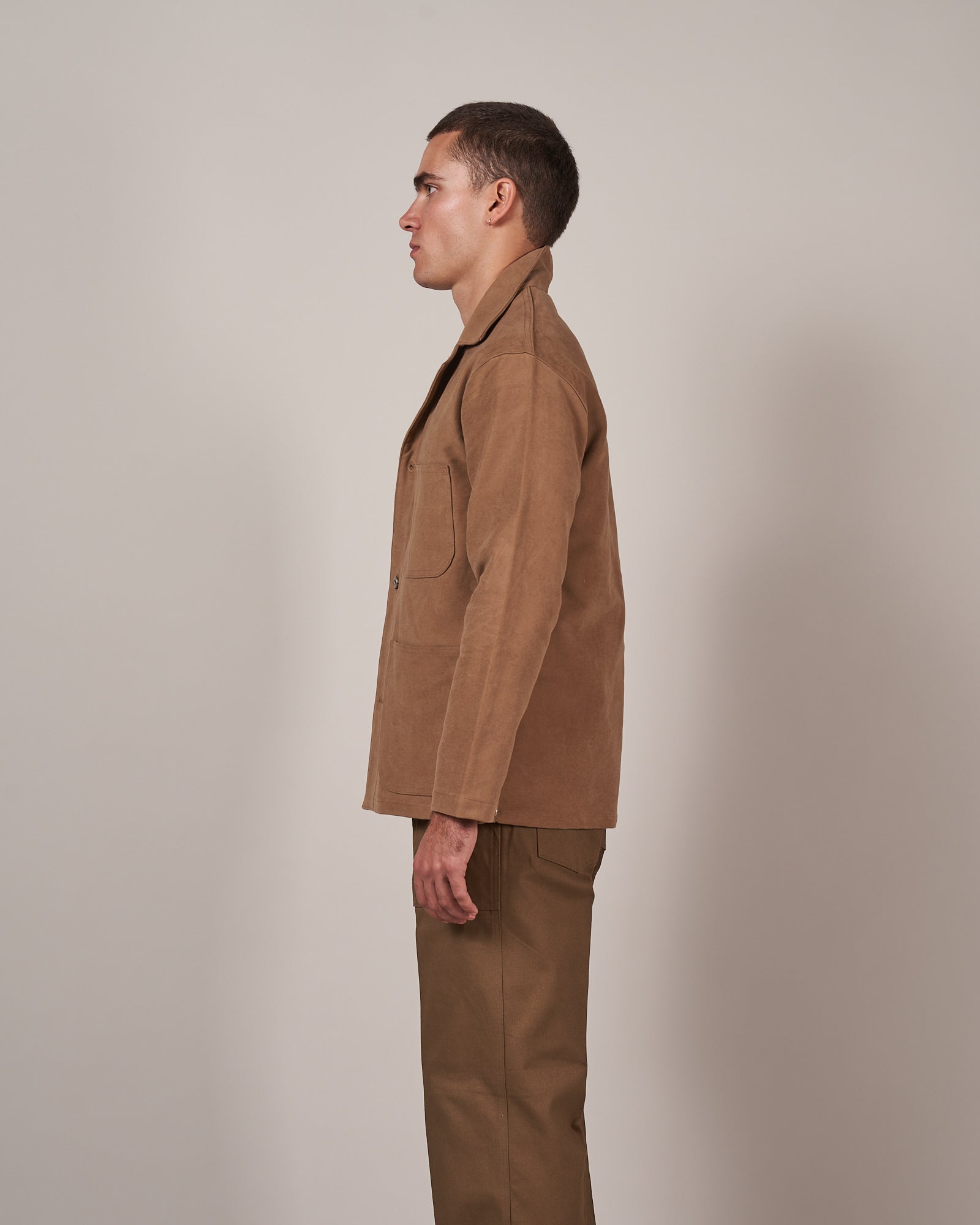 J043 Army Chore Jacket - Taupe Moleskin