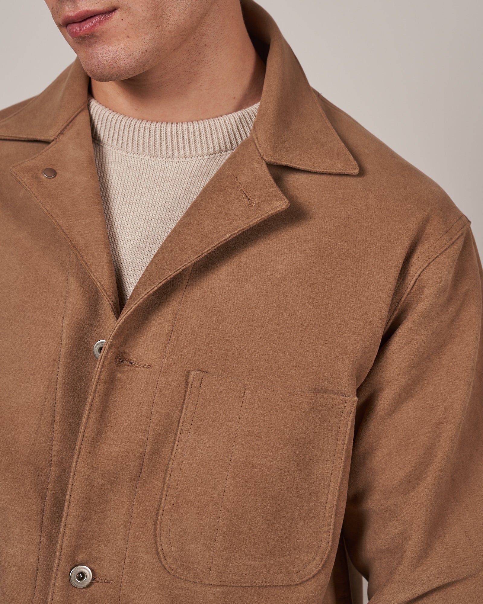 J043 Army Chore Jacket - Taupe Moleskin