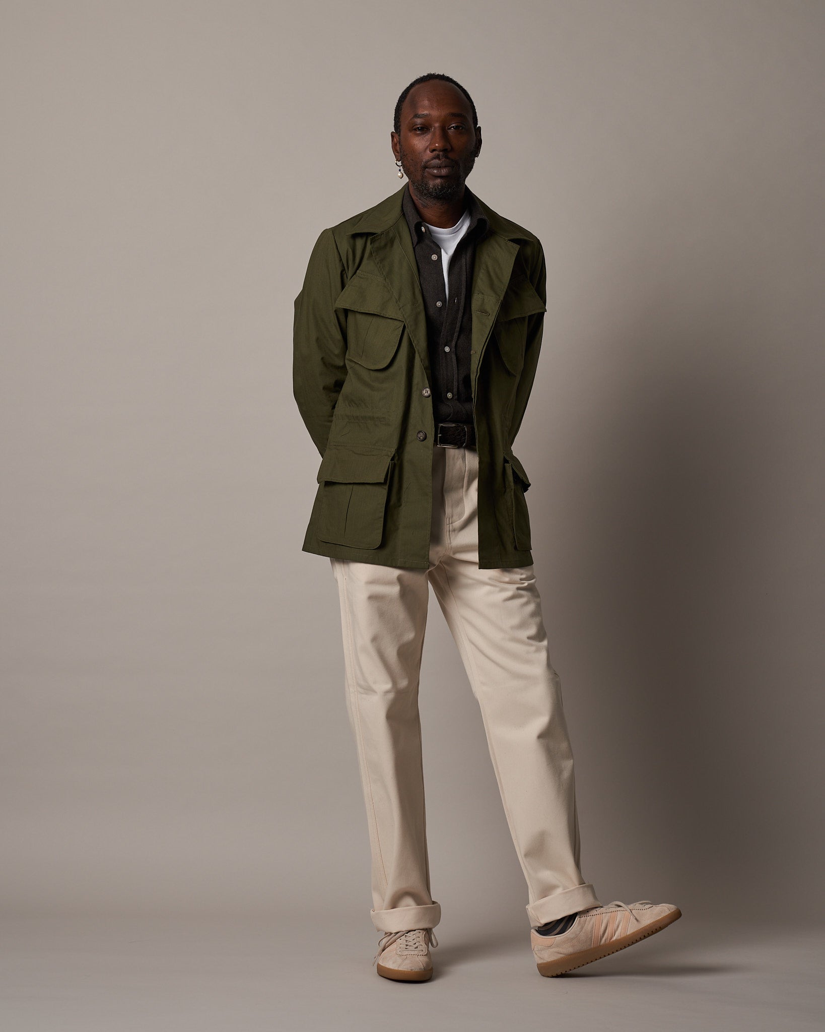 ジャケット・アウター WORKERS Fatigue Jacket OD Poplin M BONCOURA 'All-Seasons' Poplin Fatigue Jacket (Black