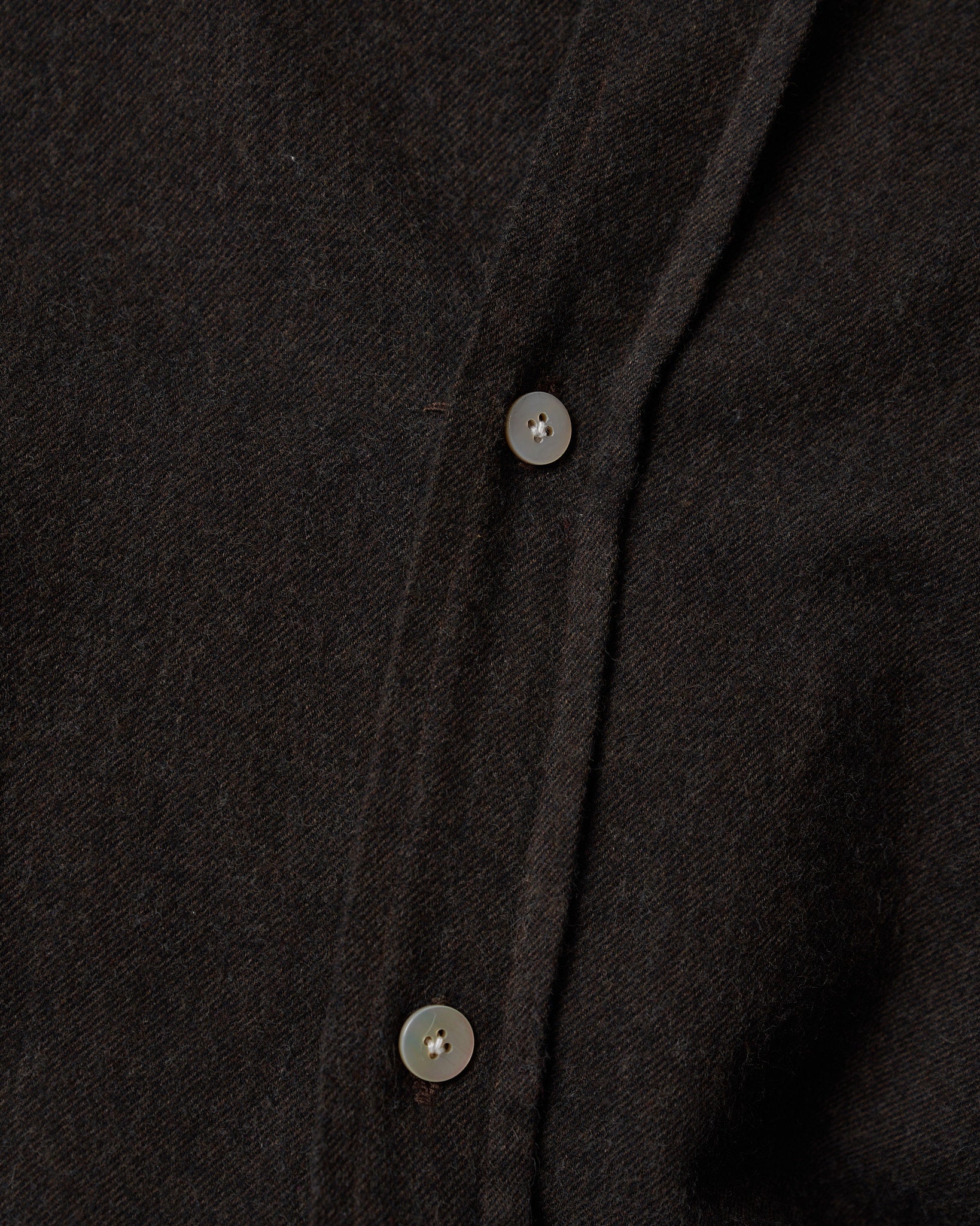 SH01 Button Down Shirt - Chocolate Melange Brushed Cotton