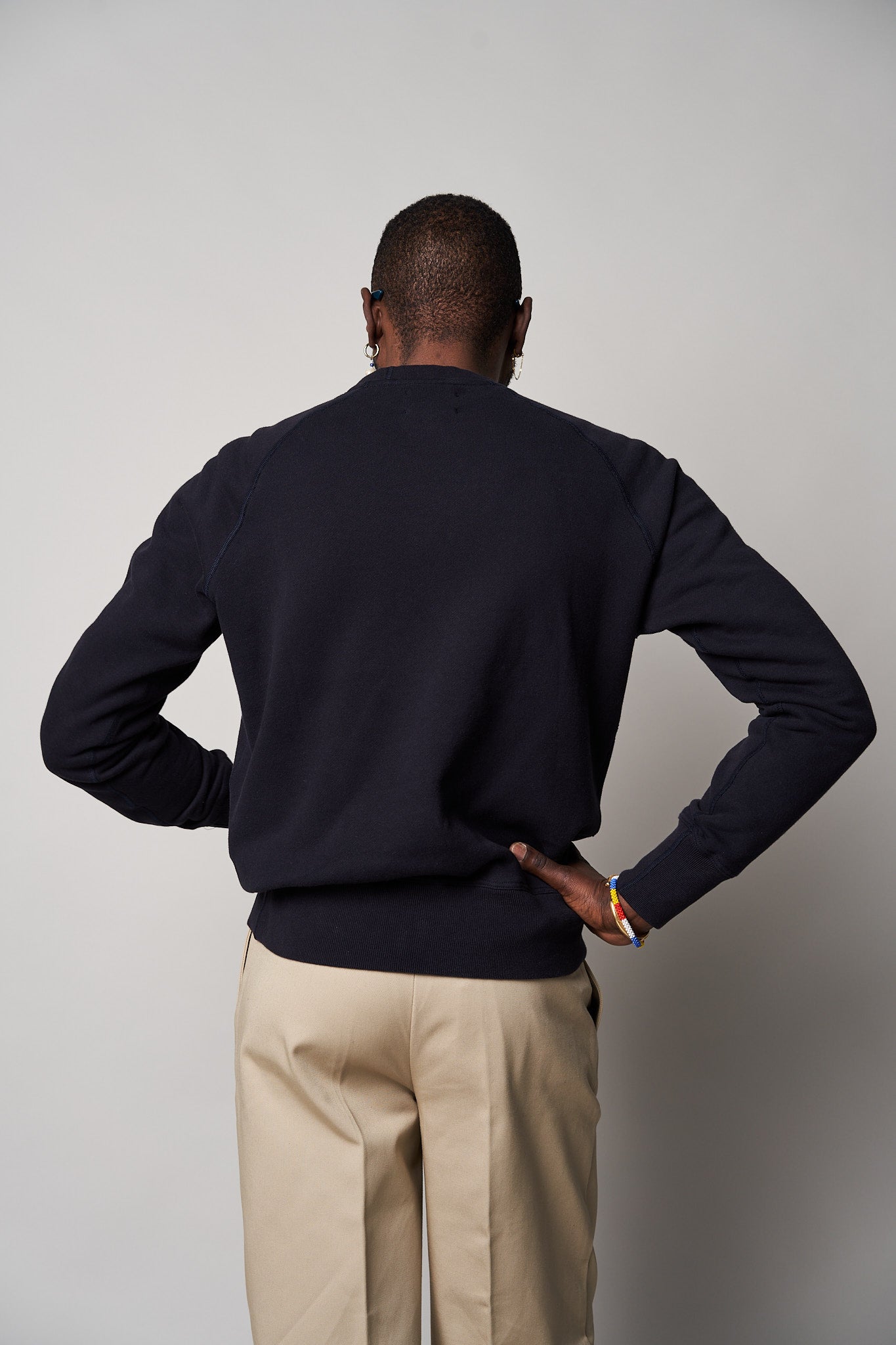 SW60 Raglan Loopback Sweater - Navy