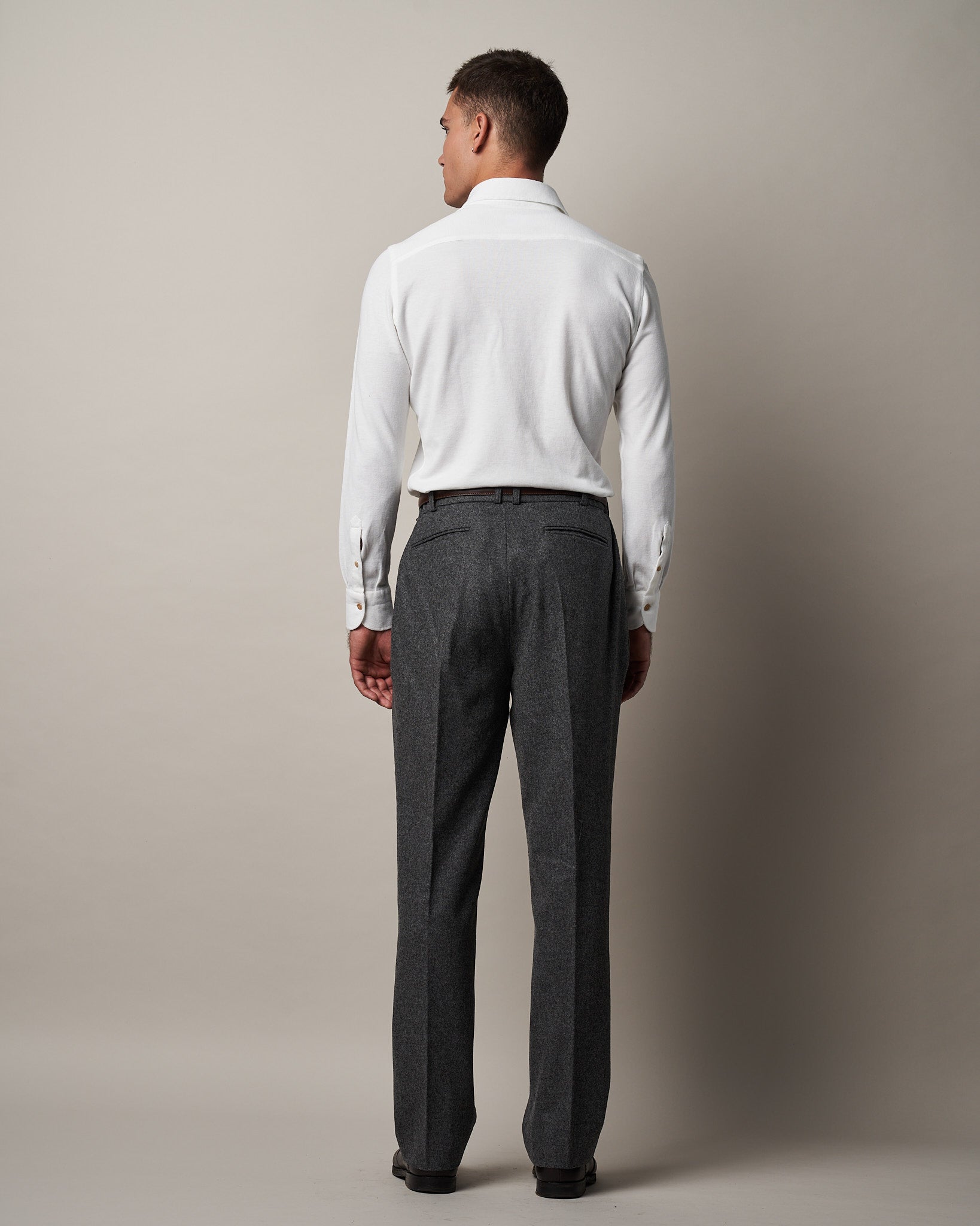 T010 Easy Trousers - Mid-Grey