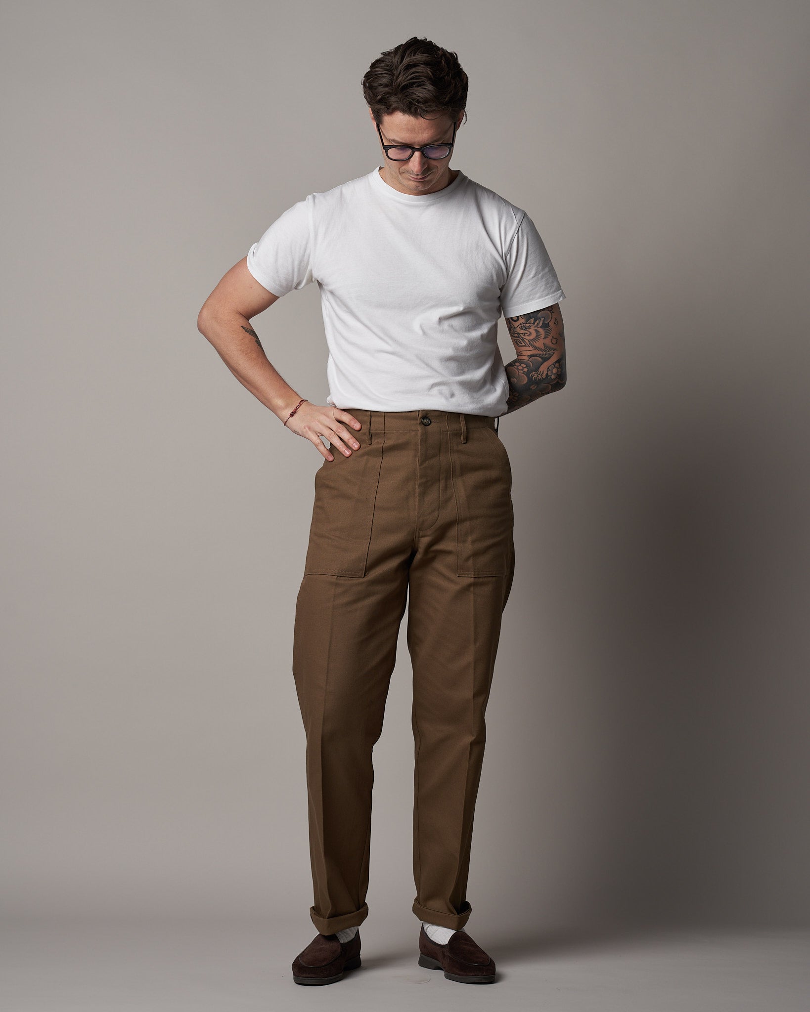 T107 Fatigue Pants - Light Olive