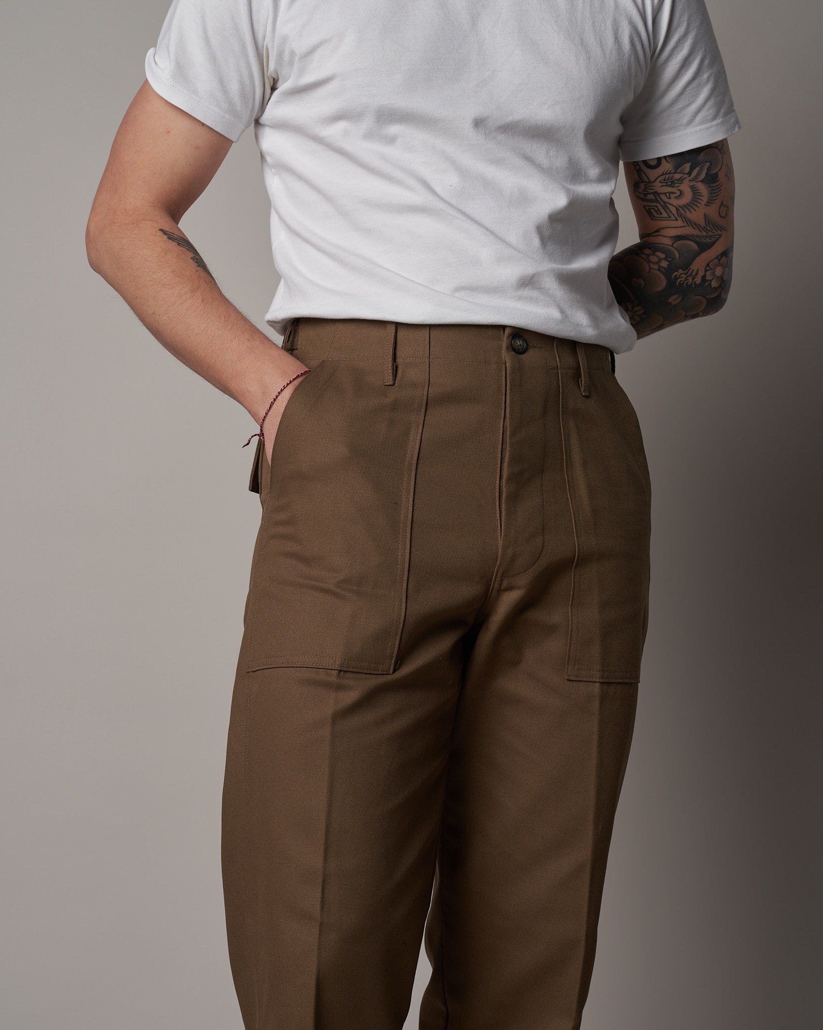 T107 Fatigue Pants - Light Olive