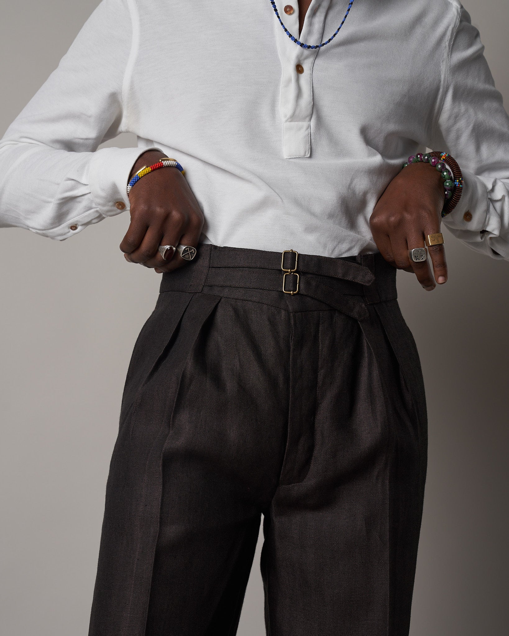 T011 Safari Trousers - Dark Chocolate