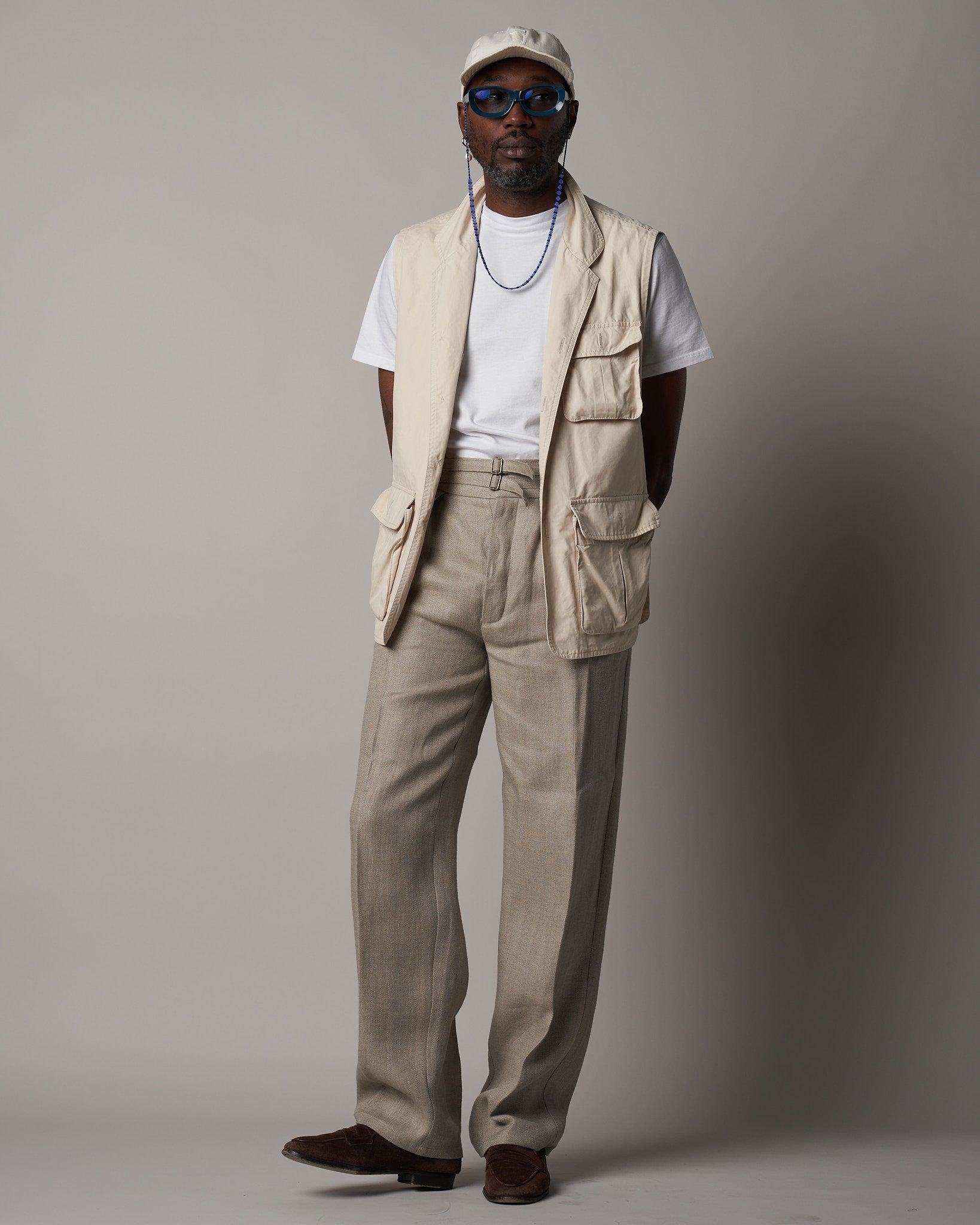 T011 Safari Trousers - Dusty Beige