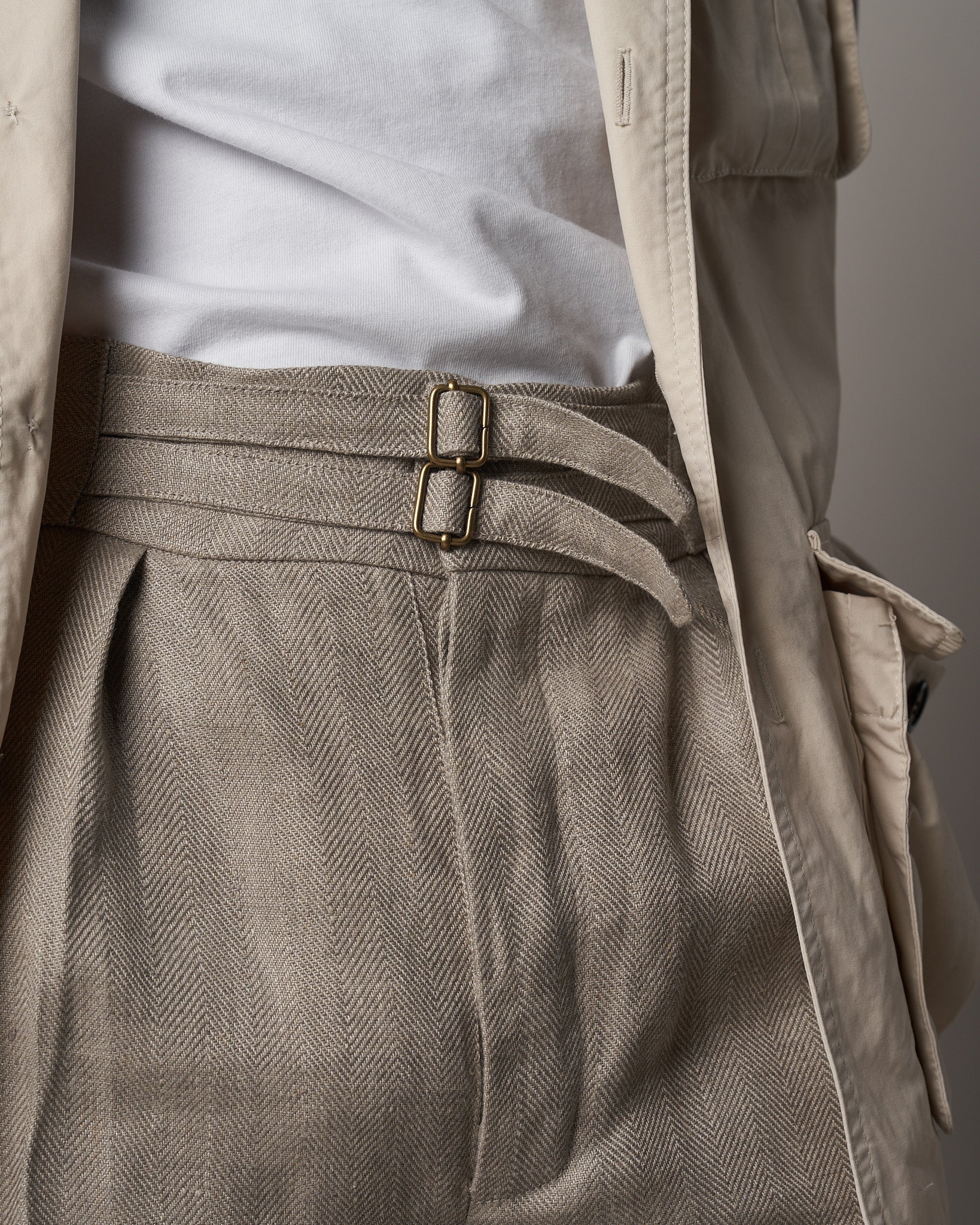 T011 Safari Trousers - Dusty Beige