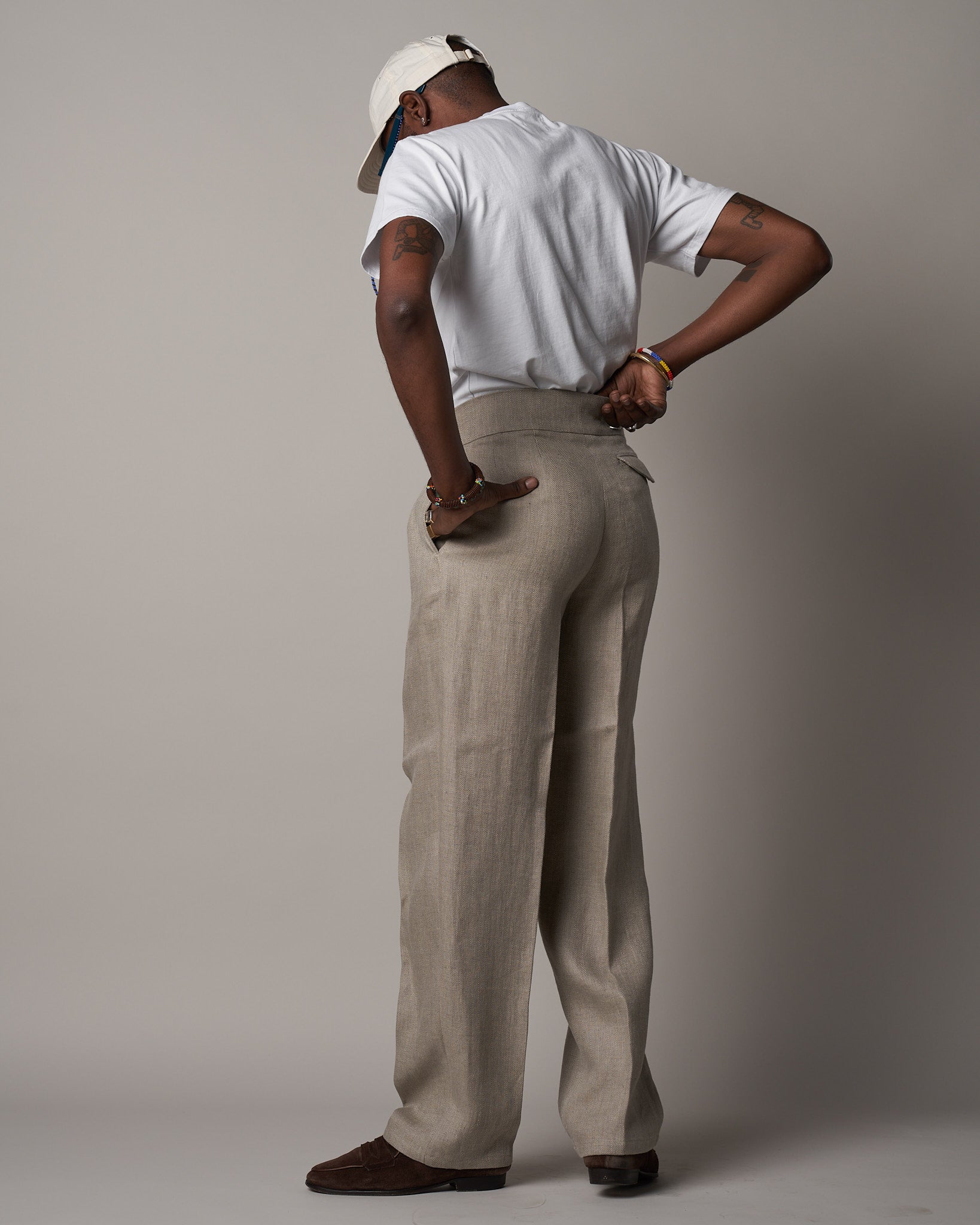 T011 Safari Trousers - Dusty Beige