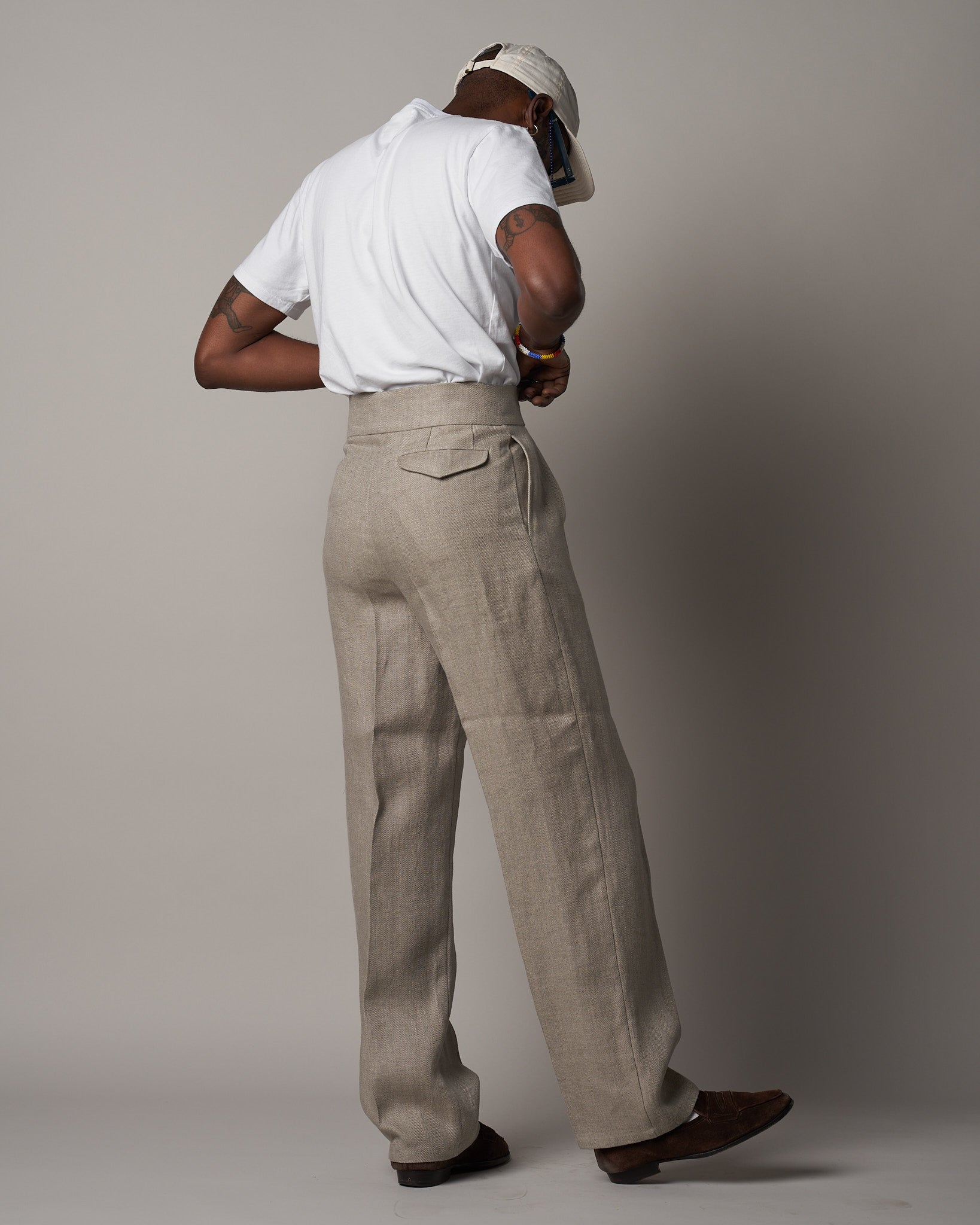 T011 Safari Trousers - Dusty Beige