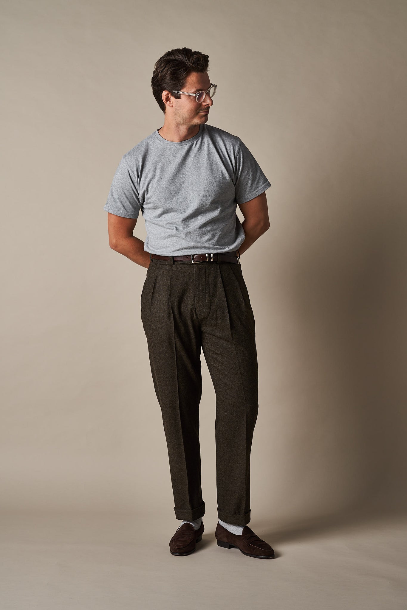 T010 Easy Trousers - Dark Forest Green
