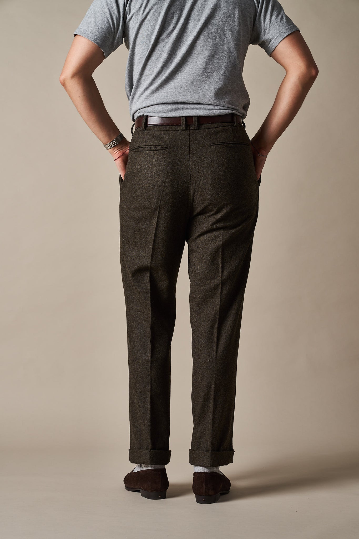 T010 Easy Trousers - Dark Forest Green