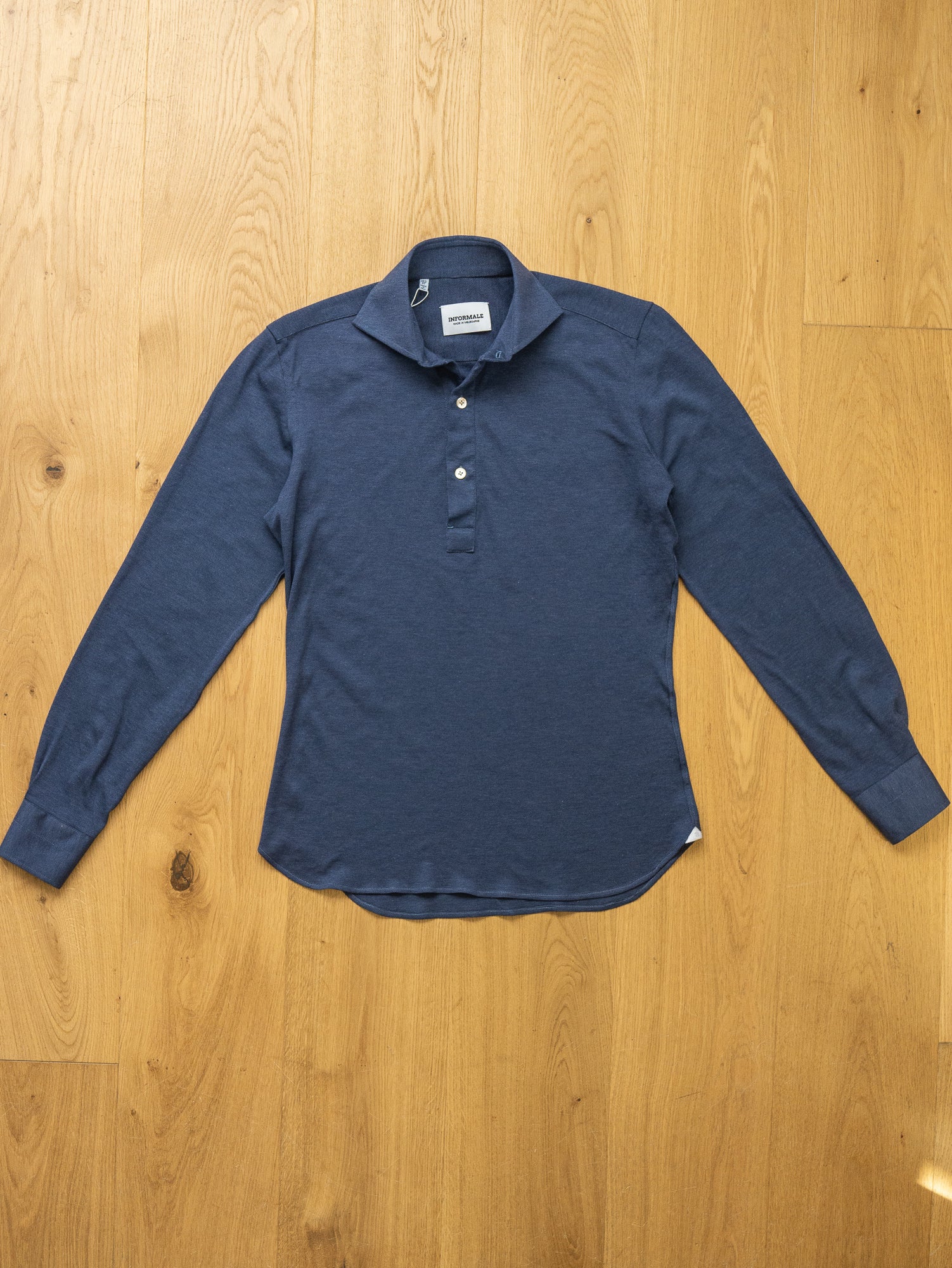 Denim long sleeve polo best sale